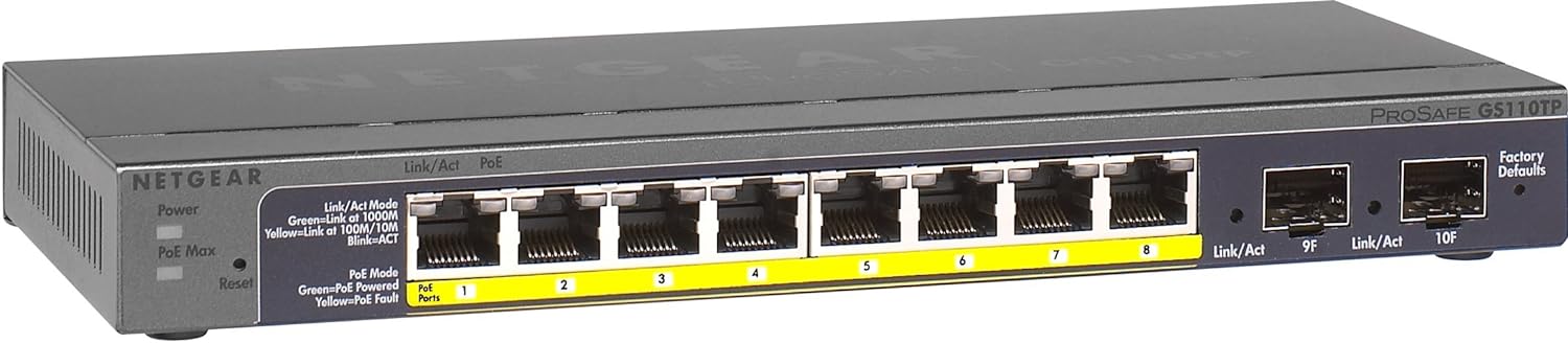 Netgear GS110TP ProSafe 8-Port Gigabit PoE Smart - Image 3