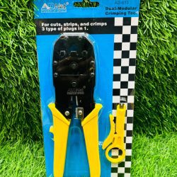 Dual Modular 3-IN-1 Crimping Tool AD-613 Manual Crimper for RJ45, RJ11, and RJ12 Connectors