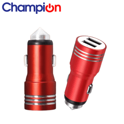 Champion Posts (90) Champion Dual Port USB Metallic Fast Car Charger 2.4A For All Android And Apple Phones