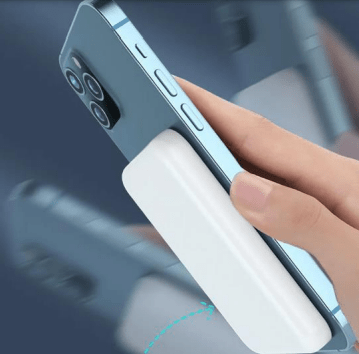 Champion 5000mAh Portable Magnetic Wireless Power bank , PD Fast Charging Pad For iPhone and android (White) - Image 3