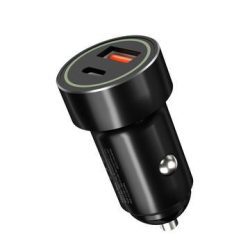XO-CC32-20W-Fast-Car-Charger-PD3-0-USB-C-QC3-0-USB-A-Black-6920680875887-05122023-00 Champion 20W PD QC 3.0 Car Charger with Dual Port -Type C and USB Output ,Fast Charging Compatible with iPhones, Android Smartphones & Tablets(Black)