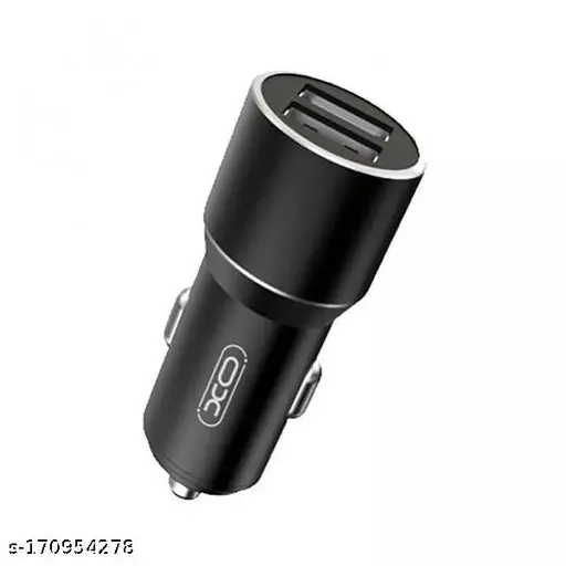 Champion 12W Dual USB Port Car Charger Compatible with All USB Devices (Black) - Image 2