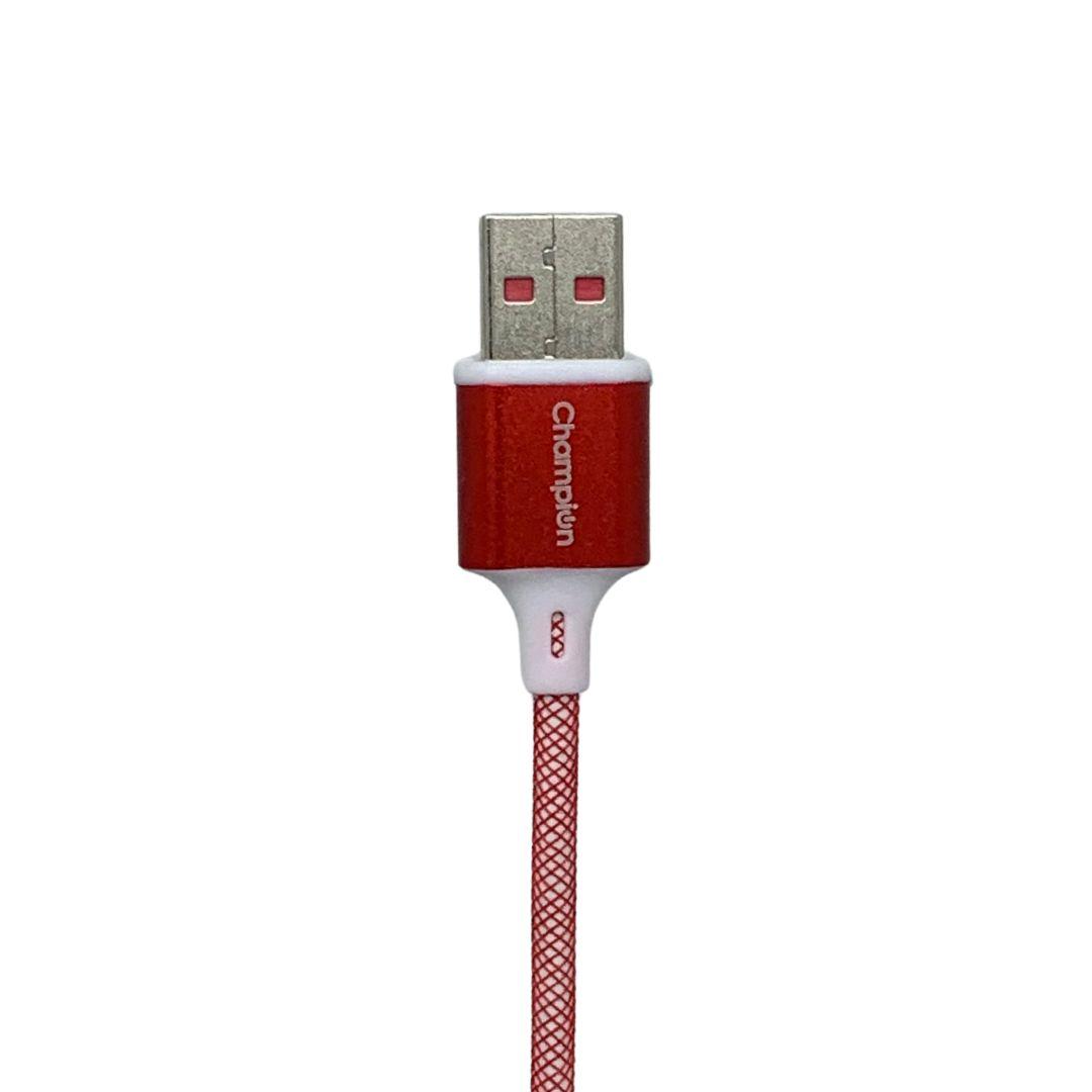 Champion 65W SuperVOOC Type-C Data Sync & Fast Charging Cable , Compatible with Samsung, Mi, Realme, Oppo, Vivo, OnePlus, Nothing Devices, Fishnet , 100cm (Red) - Image 3