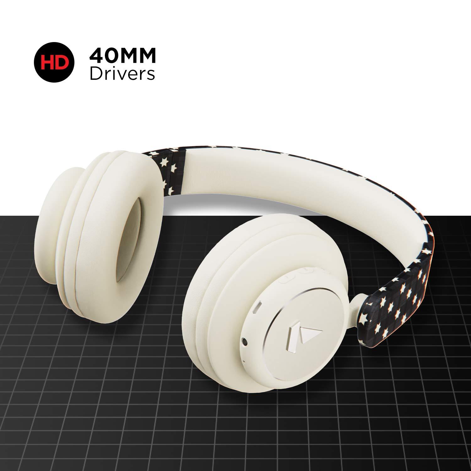 boAt Rockerz 450 Masaba Edition Bluetooth On Ear Headphones with Mic, Upto 15 Hours Playback, 40mm Drivers (Black Star ) - Image 4