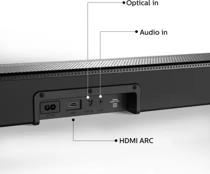 Philips Audio HTL4080/94 80w 5.0 Channel Wireless;HDMI Soundbar Speaker (Black) - Image 4