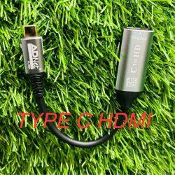 27a09f54-7651-4484-85b2-ee8fcecfee94 Type-C To HDMI Female Converter Cable For Tv, Monitor And Macbook Pro/Air, Ipad, Surface, Samsung Galaxy, Black