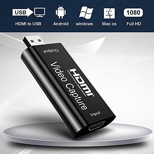 HDMI to USB 2.0 Video Capture Device - 1080P HD 30fps, Live Streaming, Gaming, Teaching, Video Conferencing (Black) - Image 2