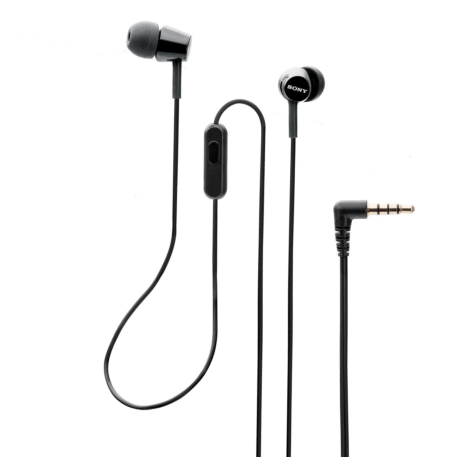 Sony MDR-EX155AP in-Ear Wired Headphones with Mic (Black) - Image 2