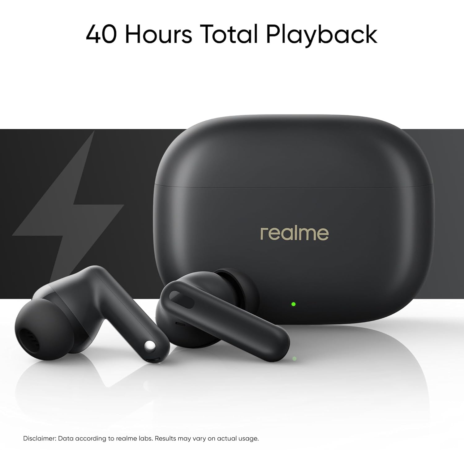 Realme Buds T300 TWS Earbuds - 40H Playtime, 30dB ANC, 360° Spatial Audio, Dolby Atmos, 12.4mm Dynamic Bass Boost Driver, IP55 Water & Dust Resistant (Stylish Black) - Image 2