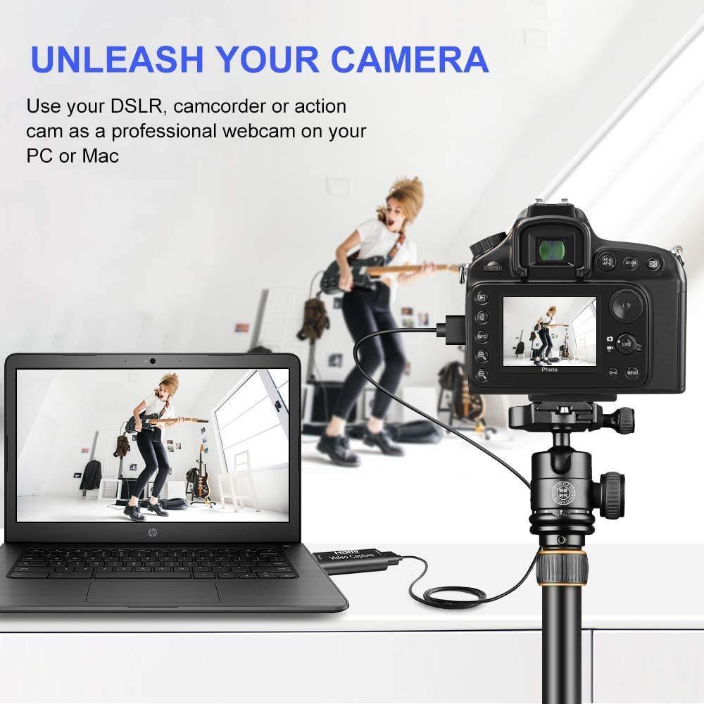 HDMI to USB 2.0 Video Capture Device - 1080P HD 30fps, Live Streaming, Gaming, Teaching, Video Conferencing (Black) - Image 5