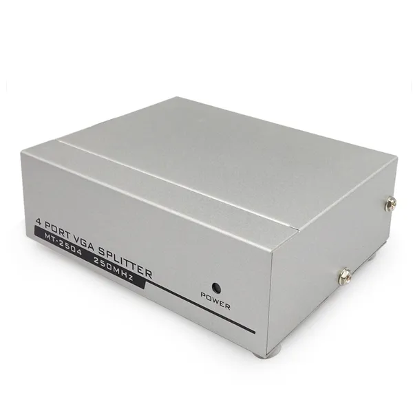 VGA Splitter 1x4 Box – 1 Input to 4 Output Monitor Screen Duplicator with Audio Support | Share One VGA Source to 4 Displays | Mirror Display for PC, Laptop, Projector, TV - Image 7