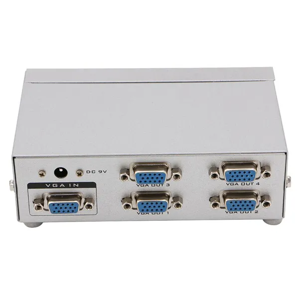 VGA Splitter 1x4 Box – 1 Input to 4 Output Monitor Screen Duplicator with Audio Support | Share One VGA Source to 4 Displays | Mirror Display for PC, Laptop, Projector, TV - Image 6