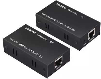 HDMI Extender 4K 60MTR, HDMI to RJ45 Ethernet Network Converter Media Streaming Device (Black) - Image 3