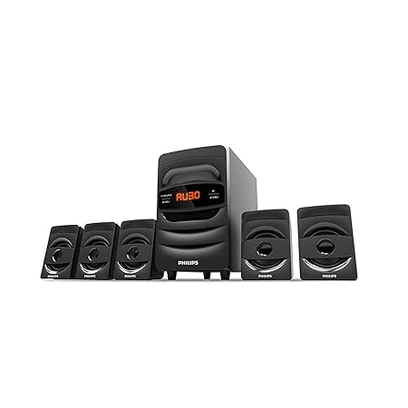 Philips SPA5128B 5.1 CH 40W Bluetooth Speakers, Black
