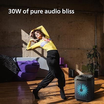 Philips TAX2208 Bluetooth Party Speaker, 30W, Black - Image 4