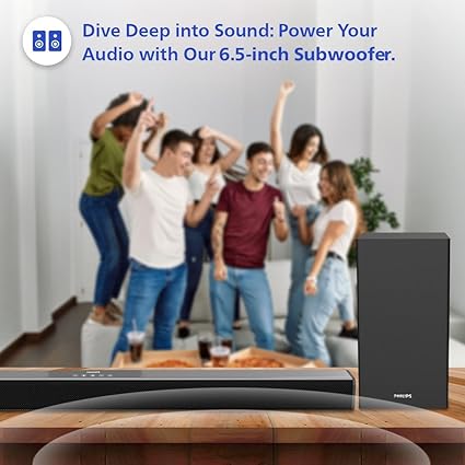 Philips TAB4228/94 2.1CH Bluetooth Soundbar, 160W, Black - Image 4