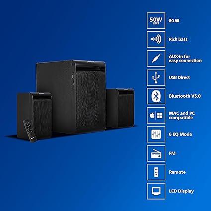 Philips Audio TAV5257 45W 2.1 Channel Multimedia Speaker - Image 2