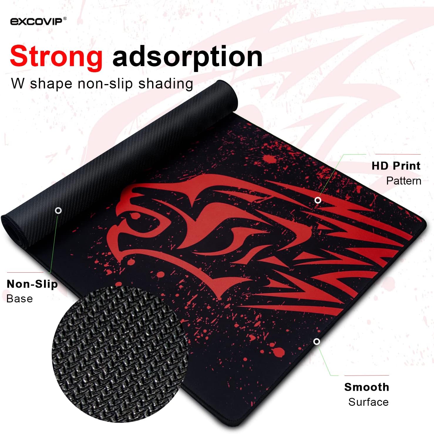Gaming Mouse Pad (60 X 30cm) Non-Slip Rubber Base Mouse pad Mice Smooth Cloth Surface Keyboard Mouse Pads for Computers (Multicolor) - Image 2