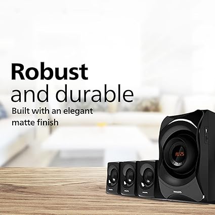 Philips SPA8000B/94 5.1 Channel Multimedia Speaker System, Black - Image 4