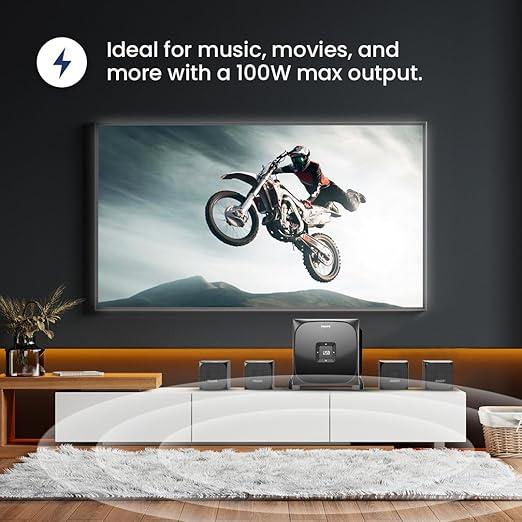 Philips SPA8170B 4.1CH Bluetooth Speaker, 100W, Black - Image 4