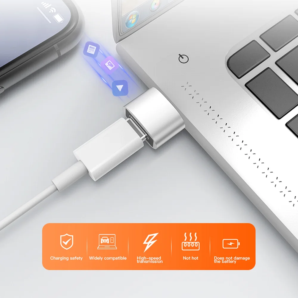 USB (M) to Type-C (F) OTG Connector (OTG )for iPhone, MacBook, iPad, Galaxy Note, Google Pixel - Image 4