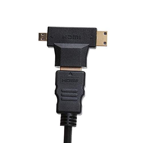 HDMI Female to Micro HDMI or Mini HDMI Male Connector (Black) - Image 4