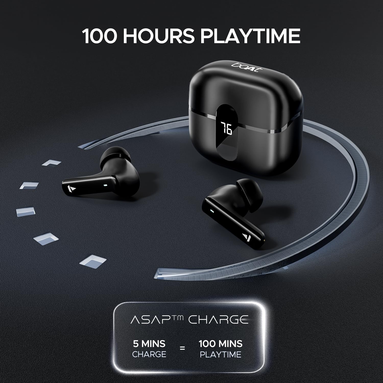 boAt Airdopes 121 Pro Plus Truly Wireless Earbuds - 100 Hours Playtime, 4 Mics with ENx™, 50ms Low-Latency Beast™ Mode, ASAP™ Charge, IWP™ Tech, BT v5.3, IPX5 - Image 4