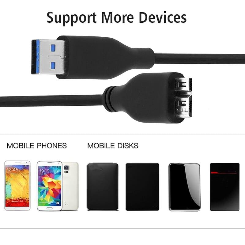 USB 3.0 AM to Micro B Extension Data Cable for Hard Disk Cable charger - Image 3