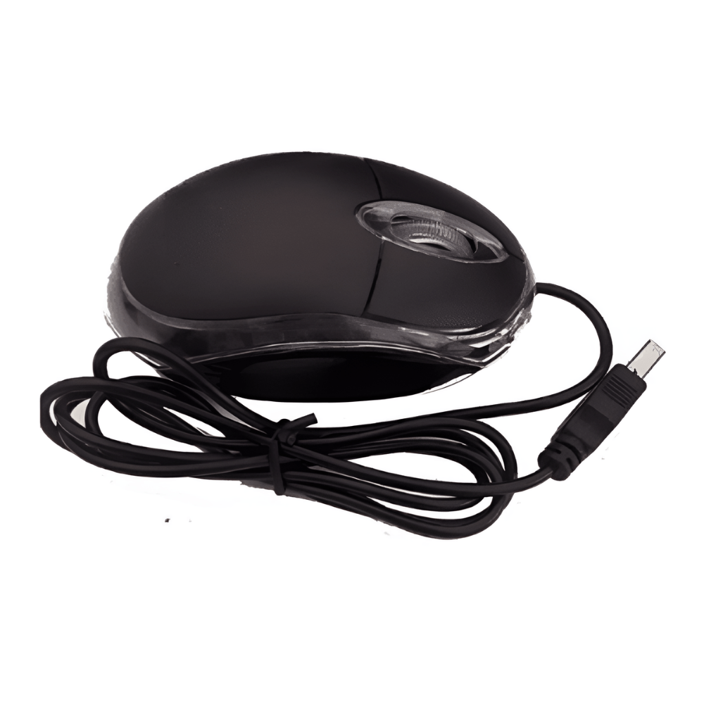 Wired Optical Mouse AD-201,USB 2.0, 1000 DPI, Plug & Play – Black - Image 2