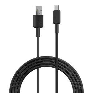 Portronics Konnect Link Type C 3A Fast Charging Cable for Smartphones, Tablets & other Type C devices with 480Mbps Data Sync (Black)