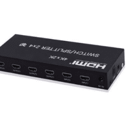 Capture8 HDMI 2x4 Matrix Switch Splitter ,Media Streaming Device Support ARC/MHL/4Kx2K3D (Black)