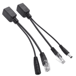 PoE Cable Passive POE Cable - Power Over Ethernet Injector/Splitter Kit RJ45 DC Power