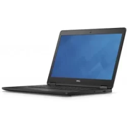 Refurbished Dell Latitude E7470 i7 Refurbished Dell Latitude E7470 i7 laptop at an angle with a blue screen.