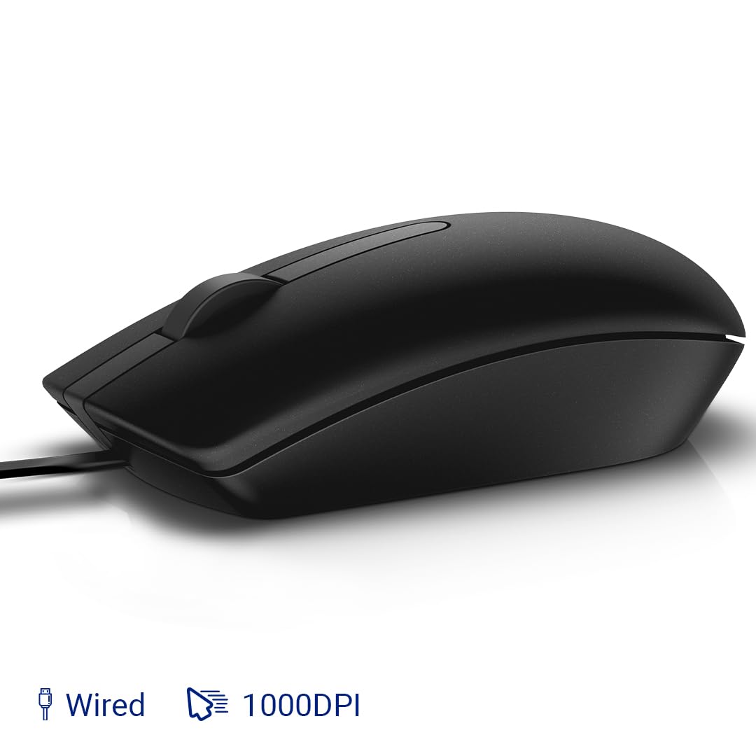 Dell MS116 Wired Optical Mouse, 1000DPI, LED Tracking, Scrolling Wheel, Plug and Play - Image 5