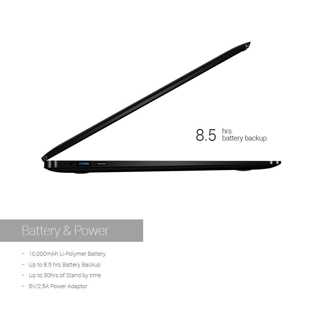 RDP ThinBook 1430B-14.1â€( 35.81cm) Ultra-Slim Laptop with Quad-Core Processor, 2GB RAM, 32GB Storage, Linux OS, (Black) - Image 5
