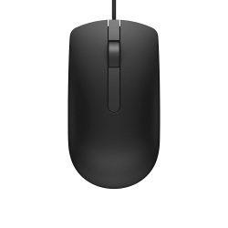 Dell MS116 Wired Optical Mouse, 1000DPI, LED Tracking, Scrolling Wheel, Plug and Play