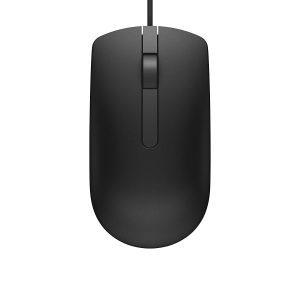 Dell MS116 Wired Optical Mouse, 1000DPI, LED Tracking, Scrolling Wheel, Plug and Play