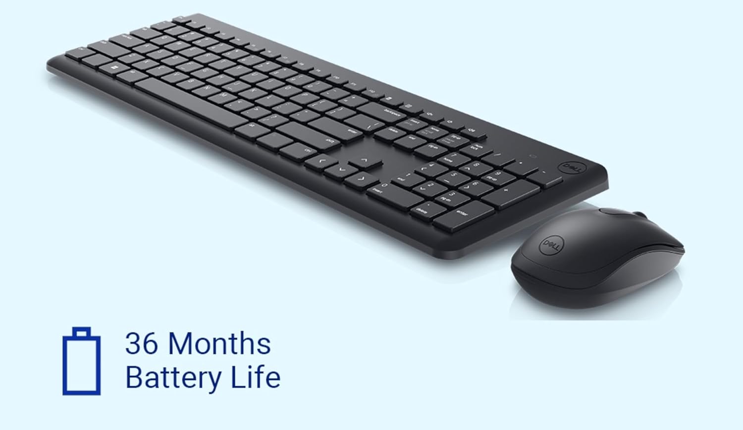 Dell KM3322W Wireless Keyboard and Mouse Combo – Anti-Fade Keys, Spill-Resistant, 36-Month Battery Life – Black - Image 4