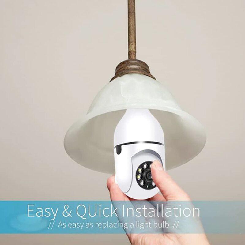 Wifi Camera | 3MP Indoor Bulb Camera Indoor 360° Smart Home Security Camera | Light Vision 24x7 Continuous Recording with Motion Sensor - Image 3