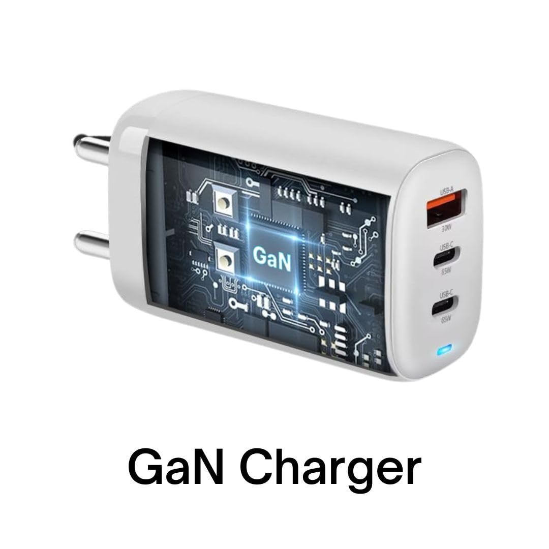 Champion 25W Wall Charger/Adapter with Triple Output (USB + Type-C + Type-C) Supports PPS/Warp/Dash/SuperVooc Charging Via USB Port & Fast Charging Via Type-C for iPhone & Android Devices (White) - Image 3
