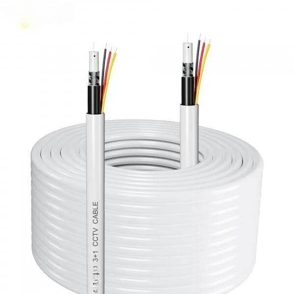 CCTV Cable 3+1 Coaxial for Video, Power and Audio Communication with Excellent Coating