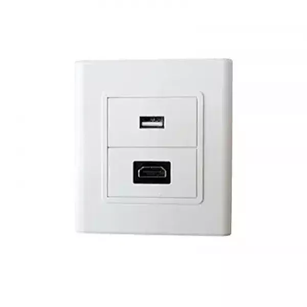 Face Plate, Single/Dual Port Wall Mount Network Socket for RJ45 Ethernet, LAN, and Data Cabling - Image 2
