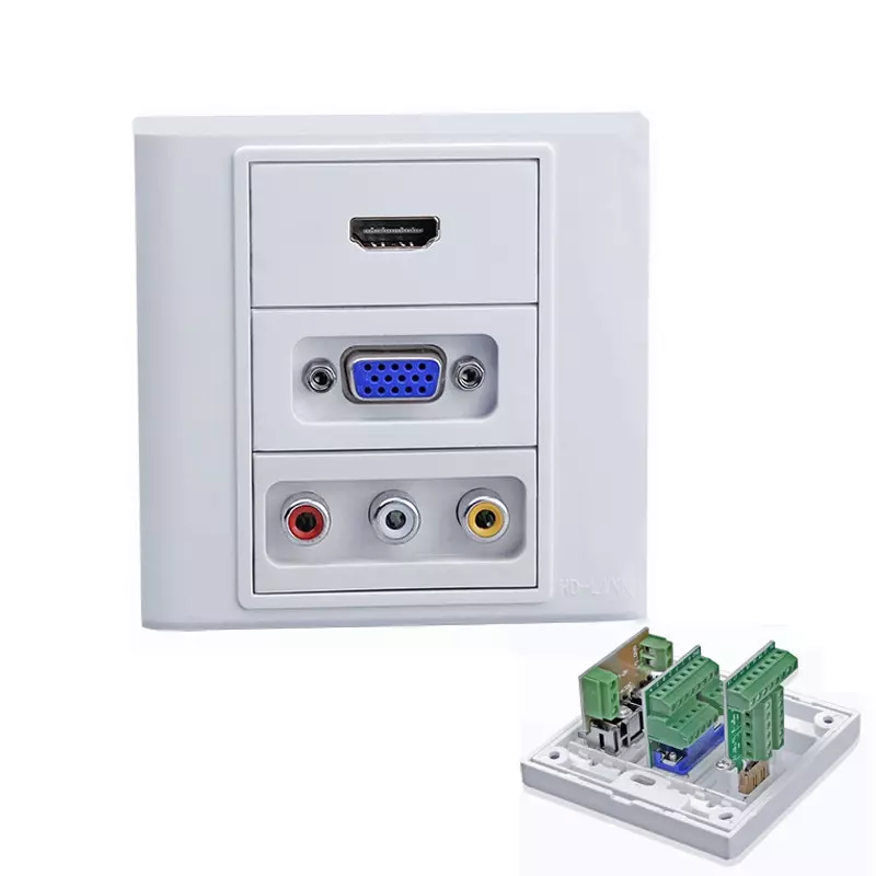 Face Plate, Single/Dual Port Wall Mount Network Socket for RJ45 Ethernet, LAN, and Data Cabling - Image 5