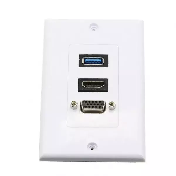 Face Plate, Single/Dual Port Wall Mount Network Socket for RJ45 Ethernet, LAN, and Data Cabling - Image 4
