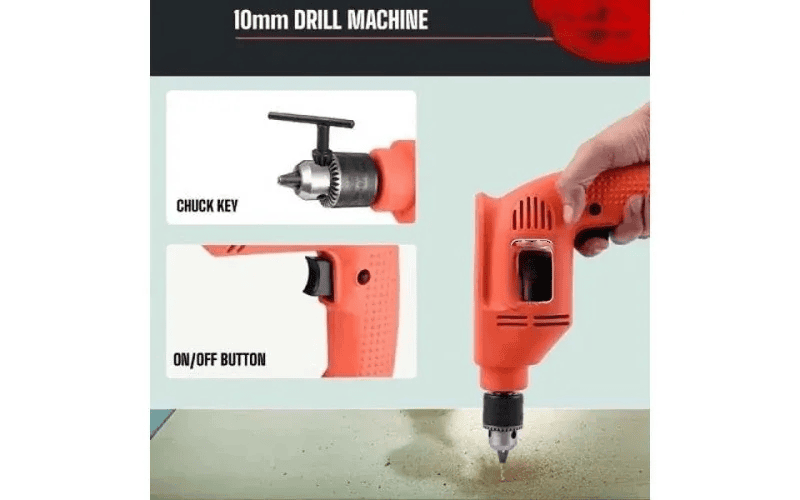 Electric Drill Machine 300W ,10mm Chuck, 3200RPM, 220V ,Home DIY Drilling Tool for Wood, Metal & Wall ,Lightweight - Image 4