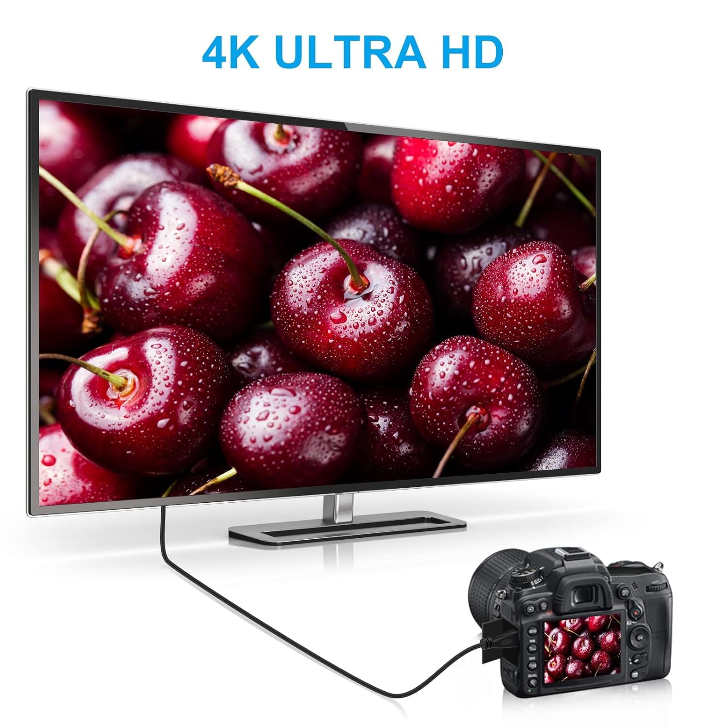 HDMI (Type A) to Mini HDMI Cable ,Compatible For Monitor, Tablet, Laptop, Television, Projector, HDTV, DSLR, Camera - Image 5