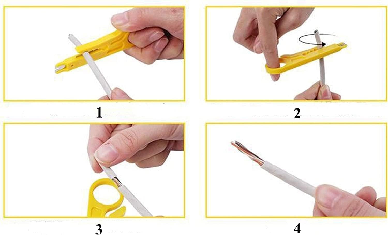 Passthrough Crimping Tool | Cat5/ Cat7 Multifunctional Crimp Tool Alloy Carbon Steel, 6P 8P RJ11 RJ12 RJ45 STP/UTP Ethernet Cable Modular Crimping Tool - Image 5