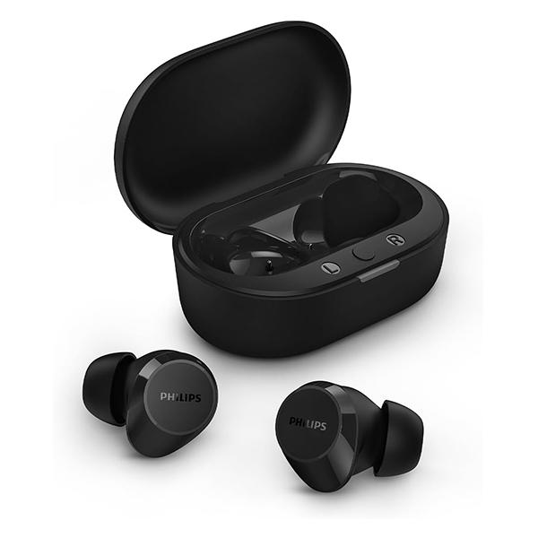 PHILIPS TAT1209BK/00 True Wireless Earbuds, in-Ear Active Noise Cancelling Bluetooth v5.3 Earphones with Mic, 18H Play Time, Shank Shape, IPX4, Touch Controls & Charging Case for iPhone/iPad (Black) - Image 2