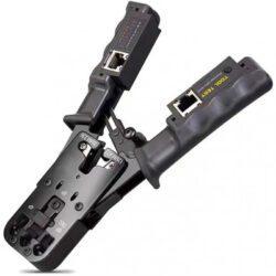 RJ45 Crimping Tool, Network Crimper Tool for 8P 6P 4P RJ-4, RJ-12 RJ-11 RJ-9 RJ-12 DEC | 6P6C Modular Plugs,Cat6 Cat5 Cat5e Stripping Cutting Crimping Network Cable Tester | All-in-One Crimp Pliers