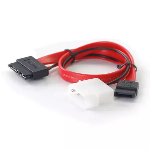 SATA 13pin Male to Slimline SATA 13pin 7+6 Female Extension Cable for SATA Slim DVD+/-RW Drive (30cm) - Image 4